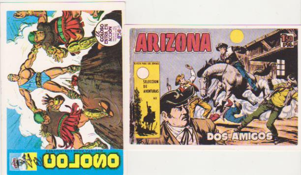 Lote de 2 Tarjetas de nº 1. Arizona y El coloso